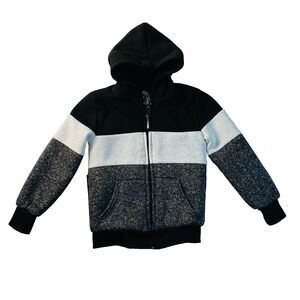 Street Rules Clothing Zipper Hoodies Fleece Boy Sz‎ 6 Black Gray